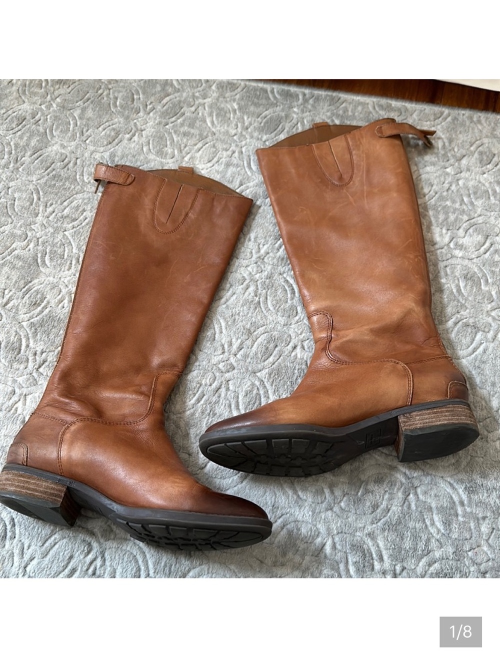 Sam Edelman brown leather riding boots 8